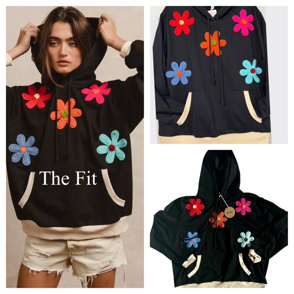 🌸 Bibi Floral Hoodie – Size Small – NWT